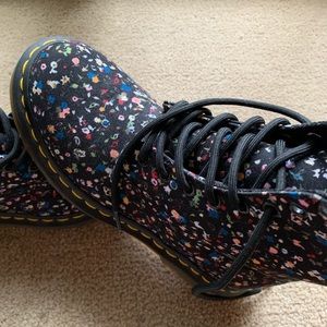 Dr. Martens Flower Print Canvas Boot
